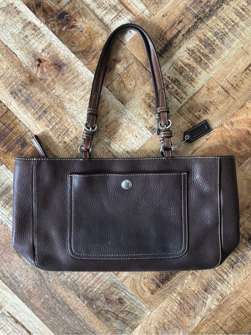 🤎Y2K COACH Chelsea Pebble Leather Tote 👜